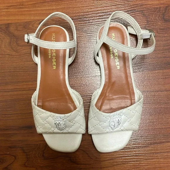 Kurt Geiger London Girls' Kensington‎ white Leather Sandals - Picture 2 of 6